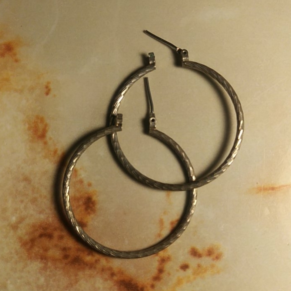Silver hoops